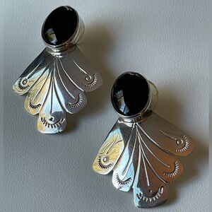 Sterling silver and Onyx earrings